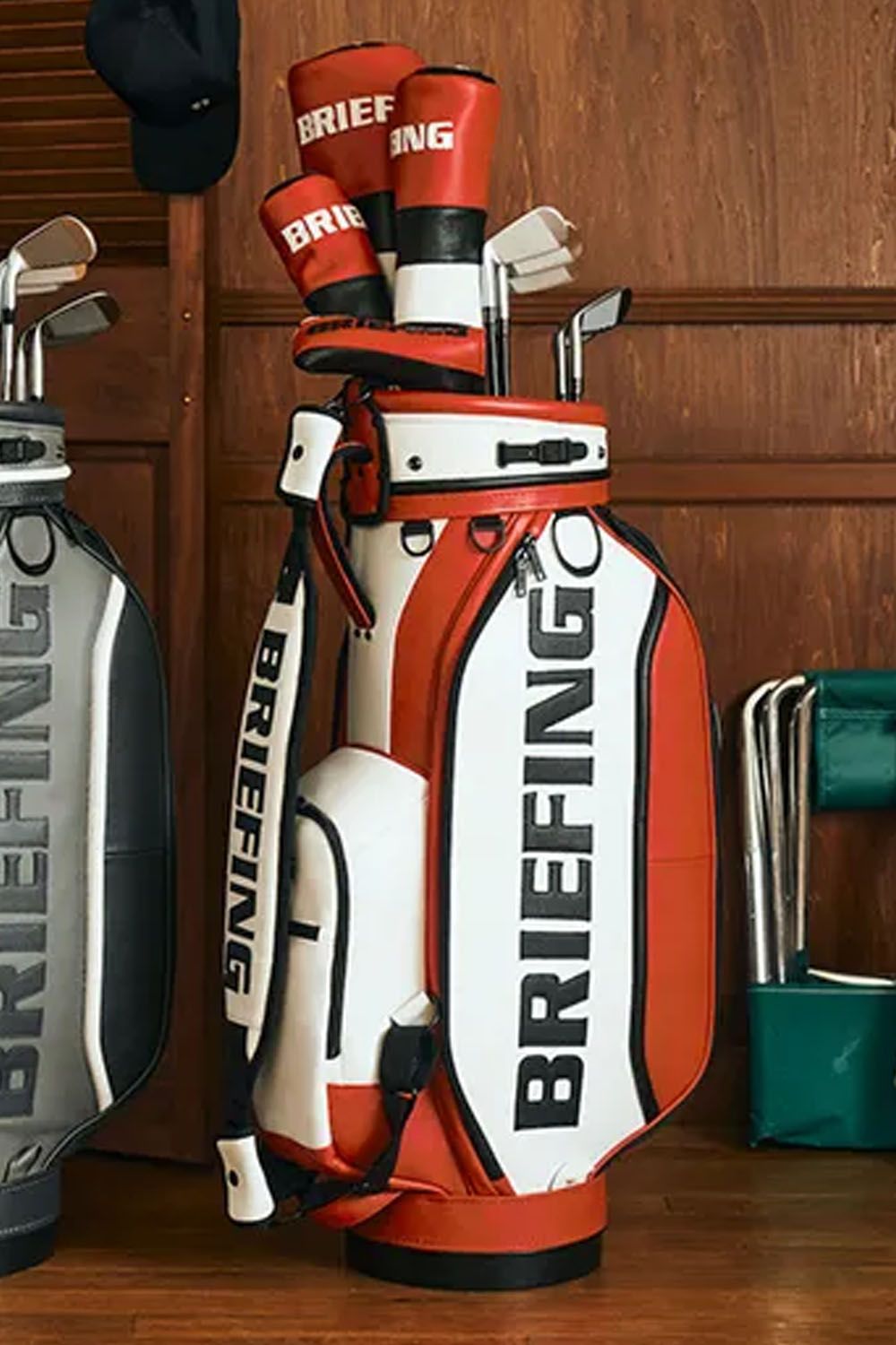 BRIEFING - 【LE COLLECTION】 PUTTER COVER LE / シュリンクレザー ピンタイプ パターカバー  (レッド/ホワイト) | GOSSIP GOLF