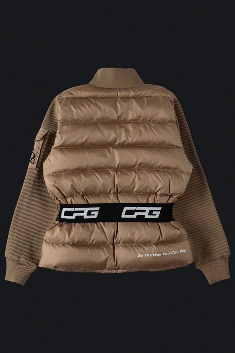 CPG GOLF 【レディース】 SLEEVE KNIT DOWN JACKET / スリーブニットダウンジャケット (ブラウン