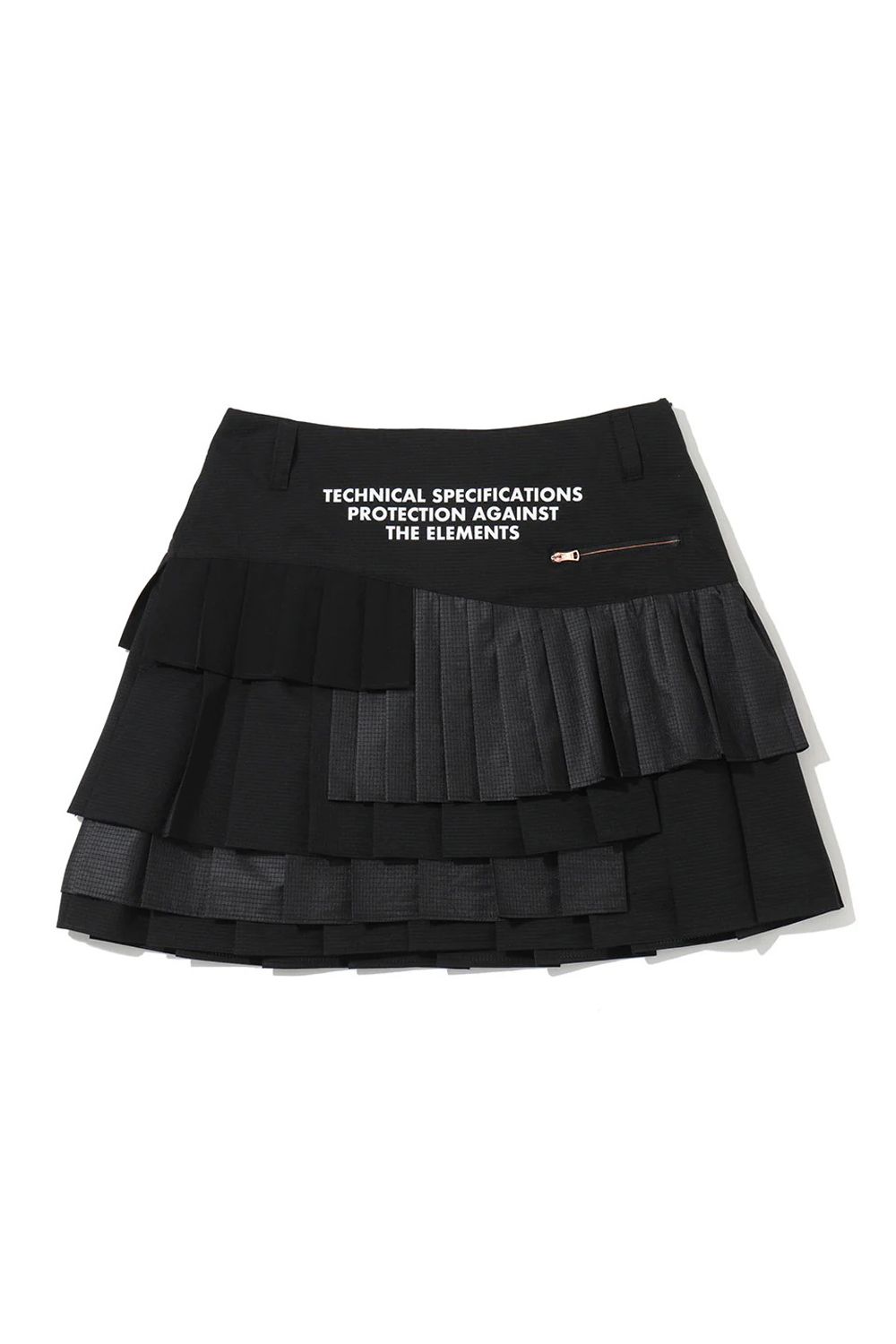 【26SS】【CODE COLLECTION】【レディース】 APSK / アシンメトリー ランダムプリーツスカート (インナーパンツ付き) (ブラック)