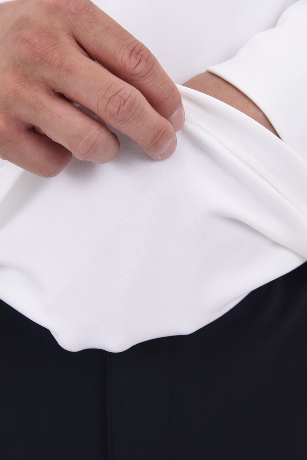 【25AW】 INSEAM SWITCH MOCKNECK SHIRTS / インシーム スウィッチ 長袖モックネック (ホワイト)