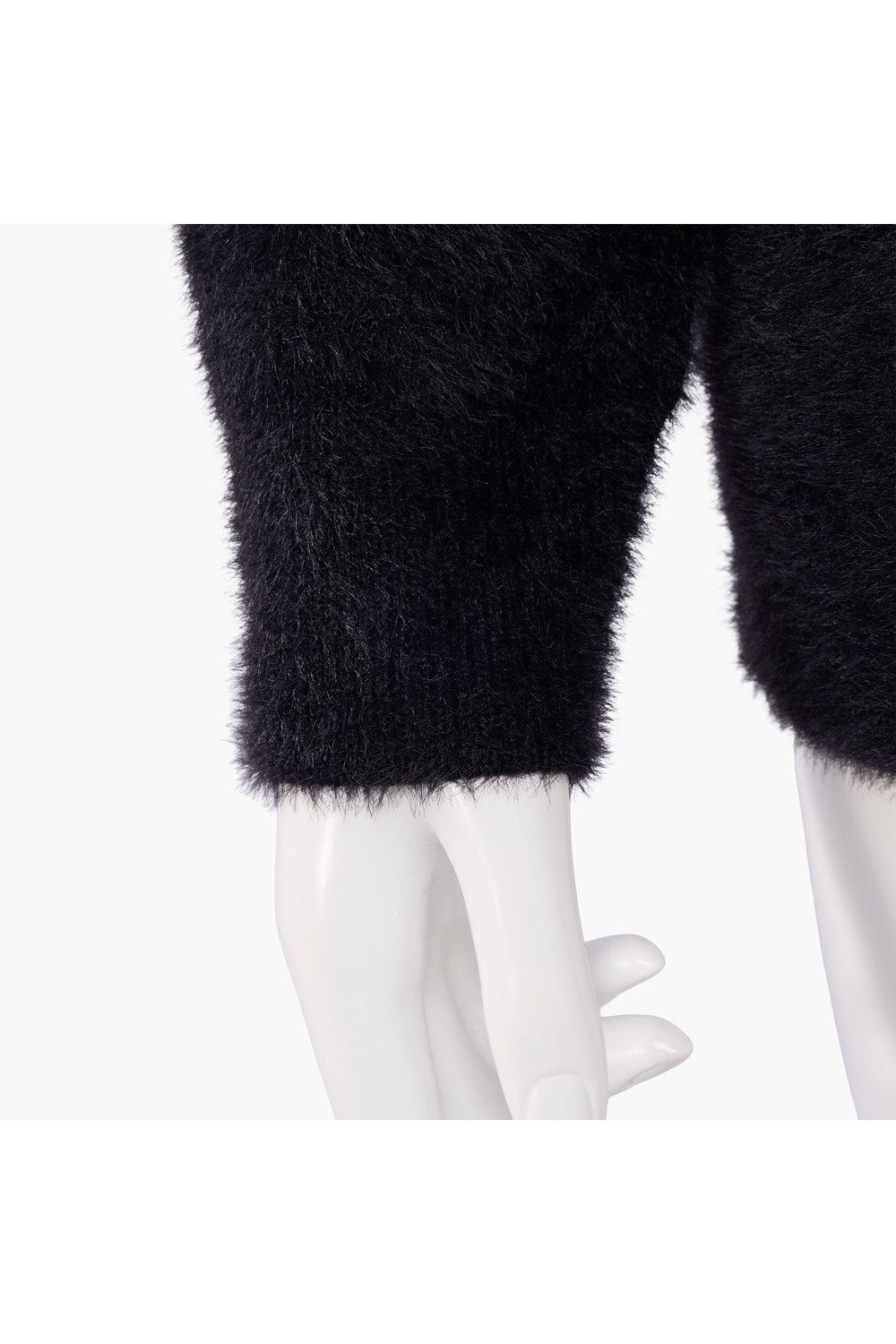 【26AW】【レディース】 WOMEN’S SHAGGY KNIT TURTLENECK / ブランドロゴ タートルネック シャギーニット (ブラック)