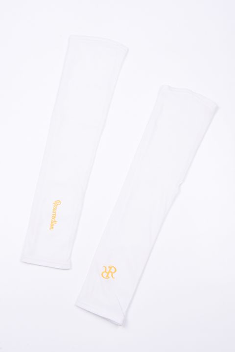 【プレゼント好適品】 ARM COVERS / ブランドロゴ アームカバー (ホワイト)