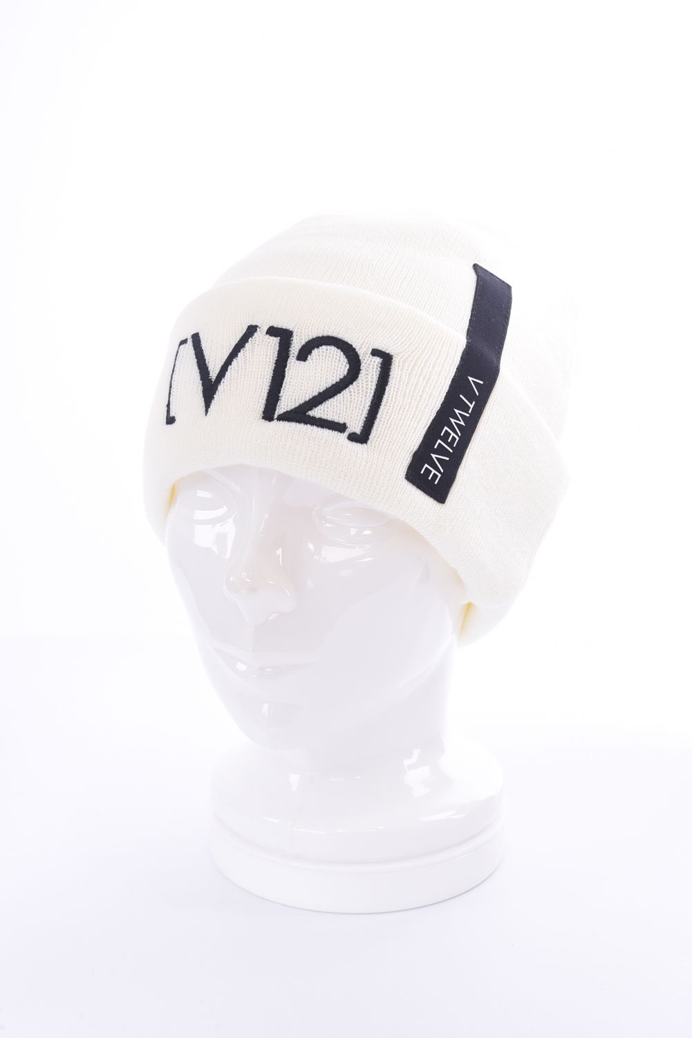 V12 - W FACE KNIT CAP / ブランドロゴ ベーシック ニットキャップ