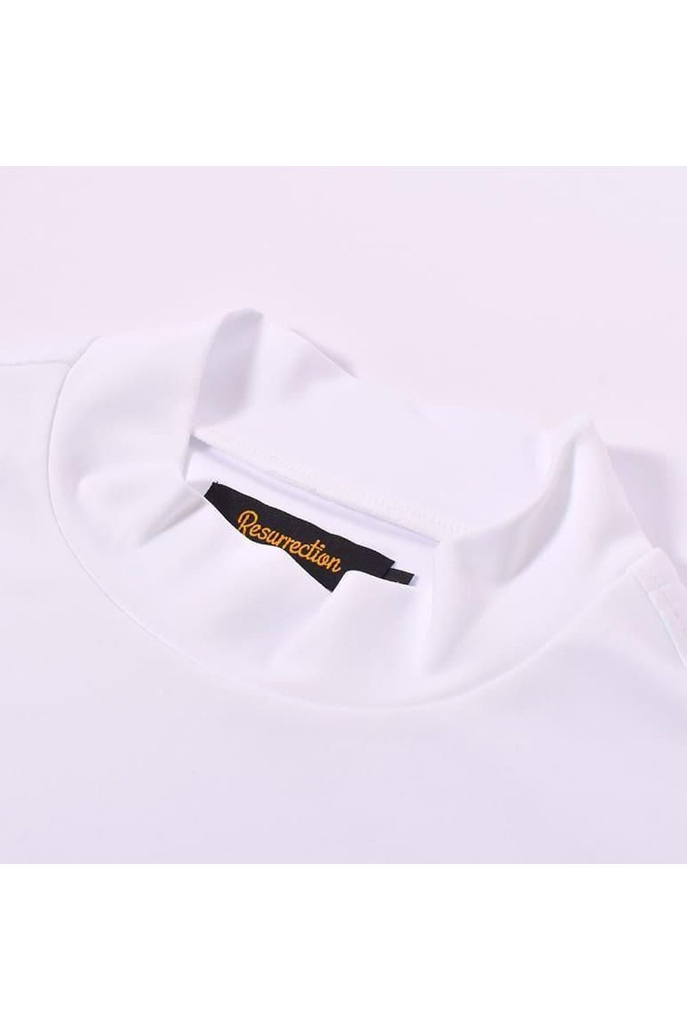 【26SS】 SILICON LOGO MOCK NECK / モノトーンシリーズ 3Dシリコンロゴ モックネックTシャツ (ホワイト)*