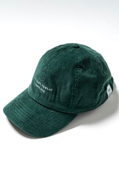 【26AW】 Uka Corduroy 6 Panel Cap / ブランドロゴ刺繍 コーデュロイキャップ (グリーン) (10月入荷予定）