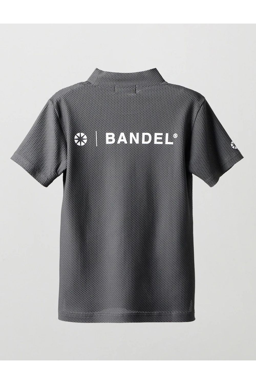 【26SS】 【レディース】 DRY WAFFLE STRETCH MOCK NECK / ドライワッフル ブランドロゴ モックネックTシャツ (チャコールグレー)