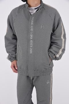 GARDA JERSEY JACKET / イントレチャートパターン ハイストレッチ ジャージーブルゾン (ブラック)