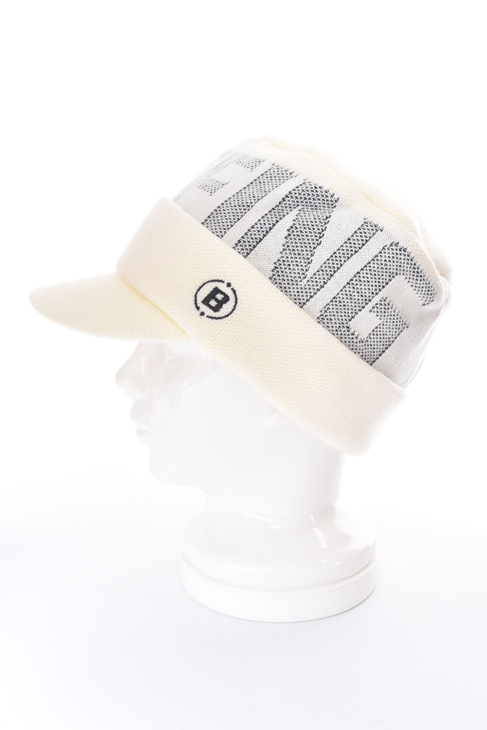 MS WR WOOL KNIT WORK CAP / ブランドロゴジャカード ニットワークキャップ (アイボリー)