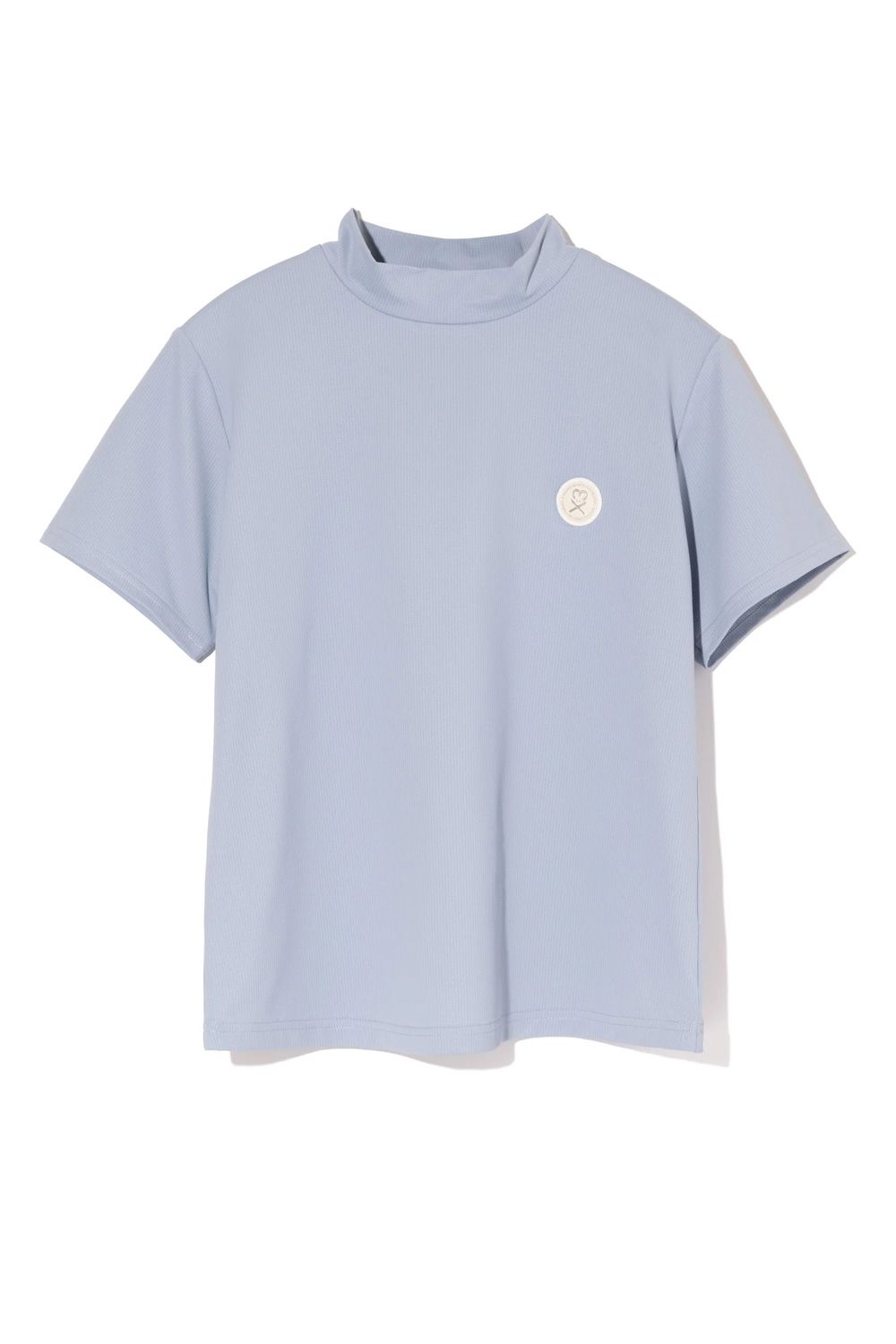 【26SS】【レディース】 DOT MESH MOCK TEE / ドットメッシュ モックネックTシャツ (ブルーグレー)