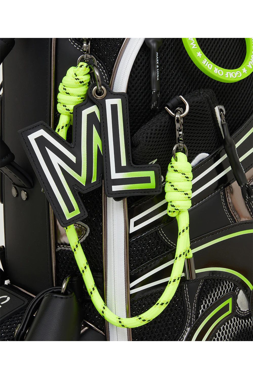 【26SS】【銀行振込・代金引換不可】【返品・交換不可】 NITRO CAMO PANELED CADDIE BAG / メッシュ生地 マルチカラー パッチワーク カートタイプ キャディバッグ (ブラック)