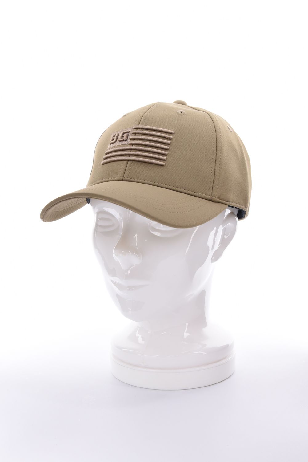 【26AW】 MEN’S BG FLAG CAP / フラッグモチーフ刺繍 キャップ (ベージュ)
