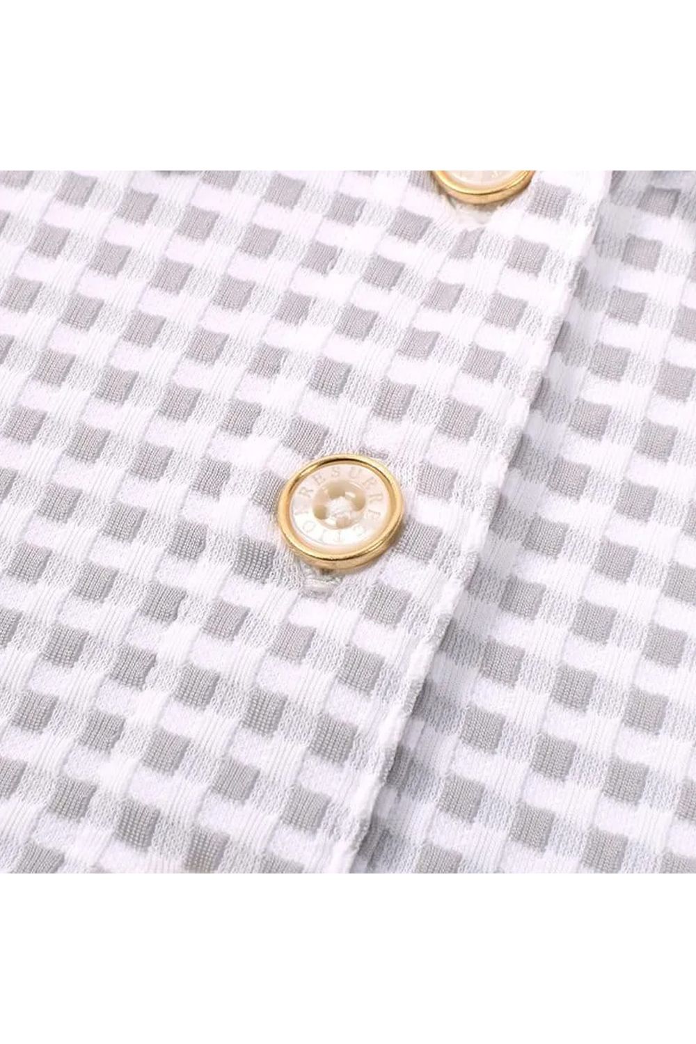 【26SS】【レディース】 GINGHAM CHECK SLEEVELESS POLO / ギンガムチェック ノースリーブ ポロシャツ (グレーベージュ)*