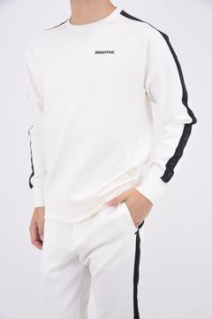 MENS SIDE LOGO LINE CREWNECK / サイドロゴライン クルーネック (ホワイト)