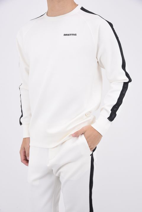 MENS SIDE LOGO LINE CREWNECK / サイドロゴライン クルーネック (ホワイト)