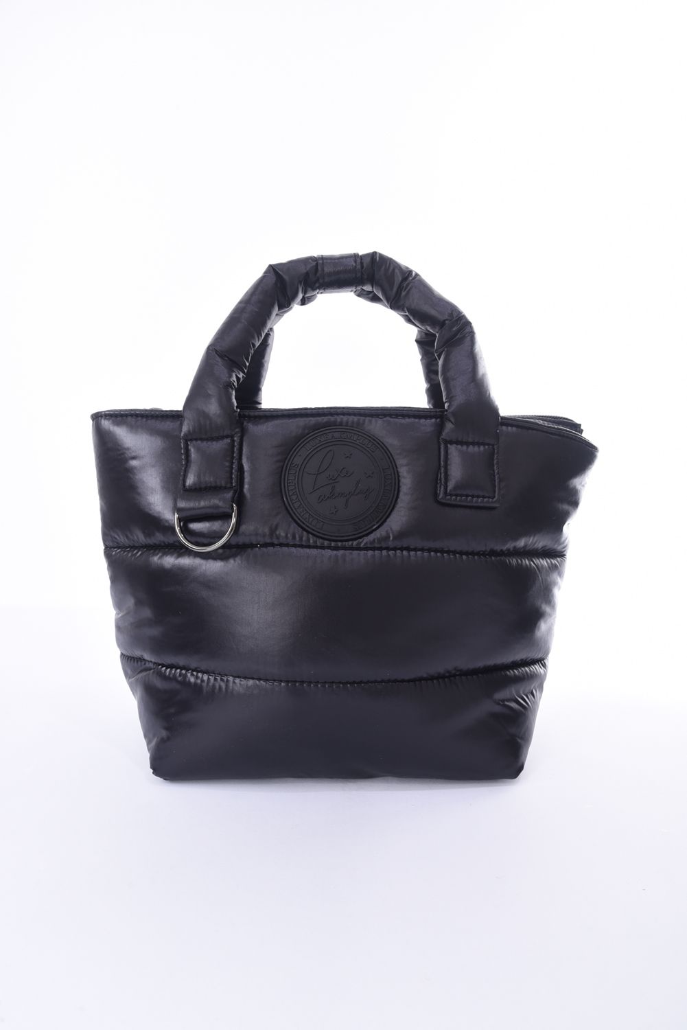 【プレゼント好適品】 BATTING MINI BAG / ロゴ ナイロン トートバッグ ブラック