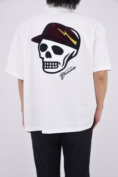 【26SS】 DVG OVER FIT POLO / バックプリント オーバーサイズ ポロシャツ (ホワイト)
