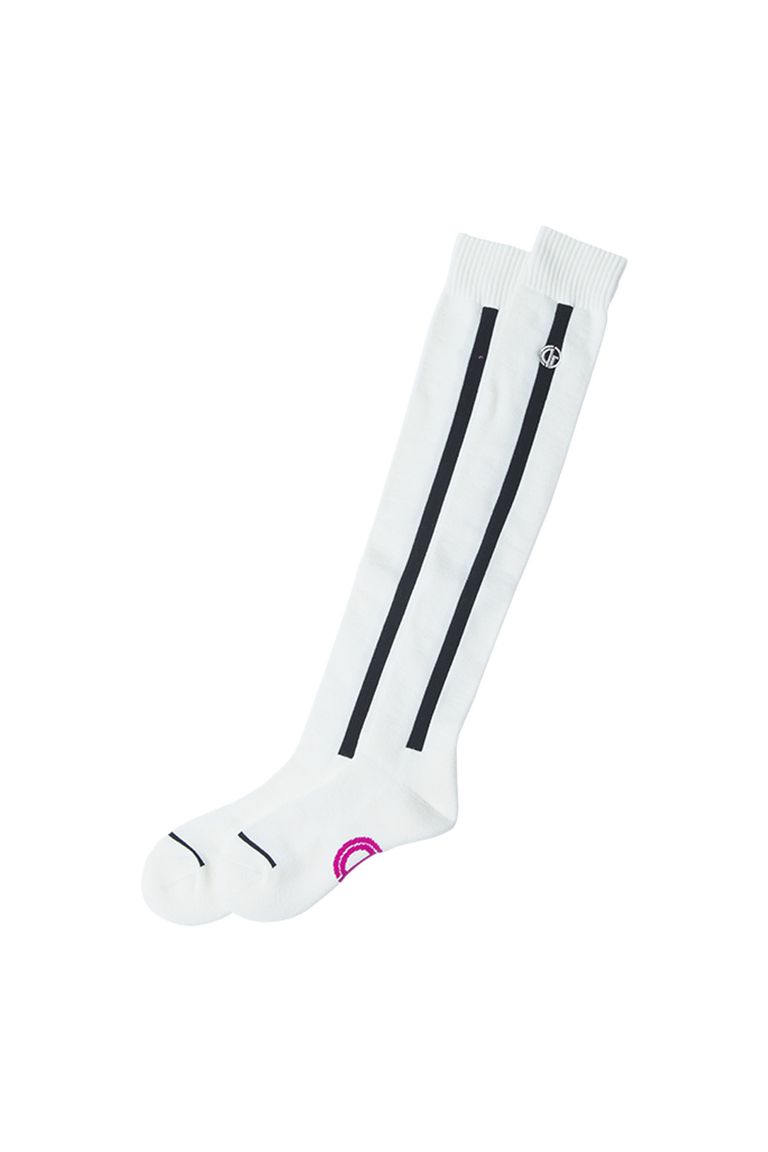 CPG GOLF 【レディース】 KNEEHIGH SOCKS WITH LAME EMBROIDERY / ラメ 刺繍入り ニーハイ