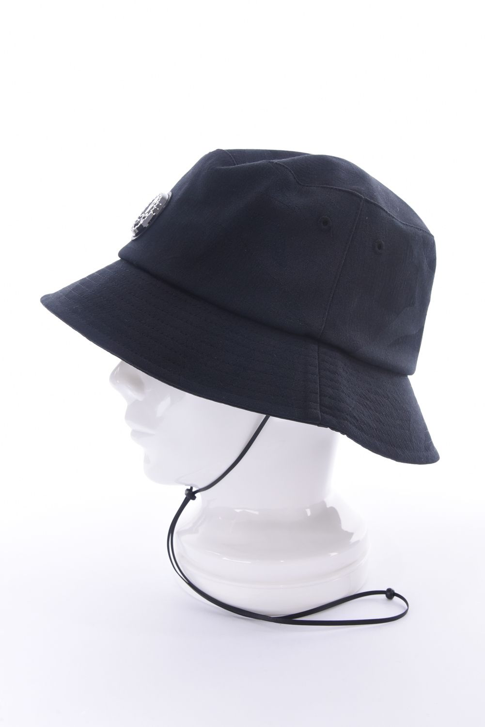 【26SS】 GAUGE CAMO BUCKET HAT / カモフラージュパターン メタルプレート バケットハット (ブラック)