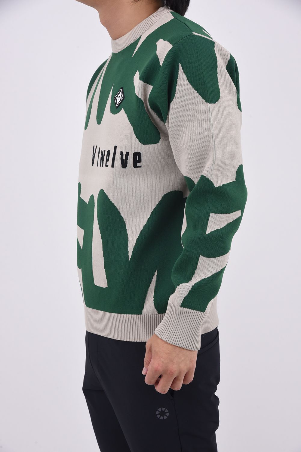 【25AW】 GRAFT KNIT / グラフィティロゴ クルーネックニット (ベージュ)