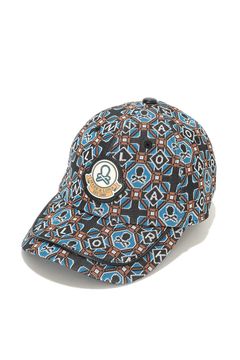 ROSETTE JACQUARD JERSEY CAP / ジオメトリックパターン ベースボールキャップ (ブルー)