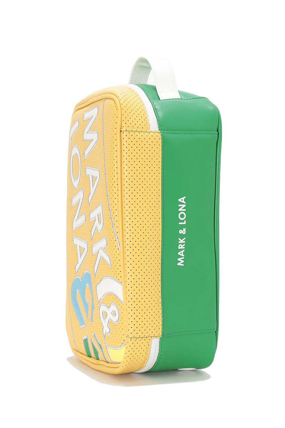 【26SS】 ML DUAL-TONE SHOE BAG / バイカラー ロゴパッチワーク シューズバッグ (イエロー)