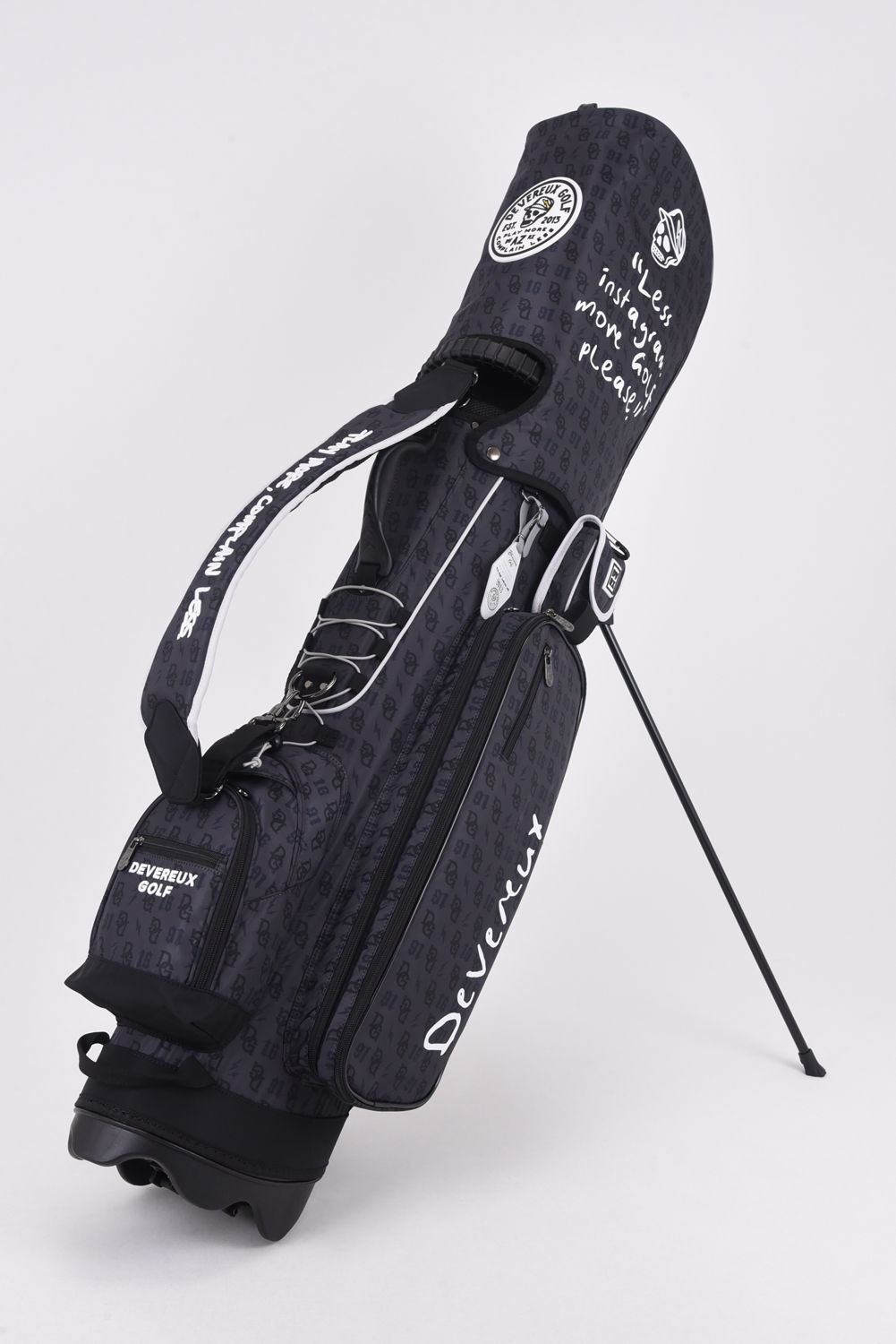 【銀行振込・代金引換不可】【返品・交換不可】 DG Monogram Caddie Bag / DGモノグラム総柄 スタンドタイプ キャディバッグ (ブラック)