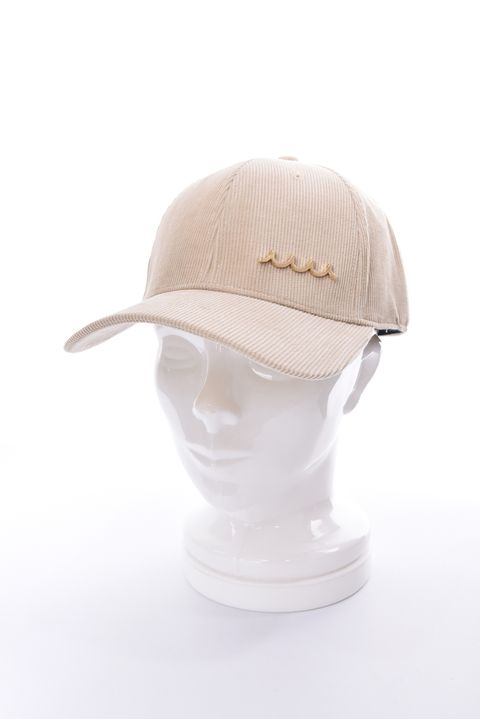 【26AW】 METAL LOGO CORDUROY CAP / WAVEメタルプレート コーデュロイキャップ (ベージュ)