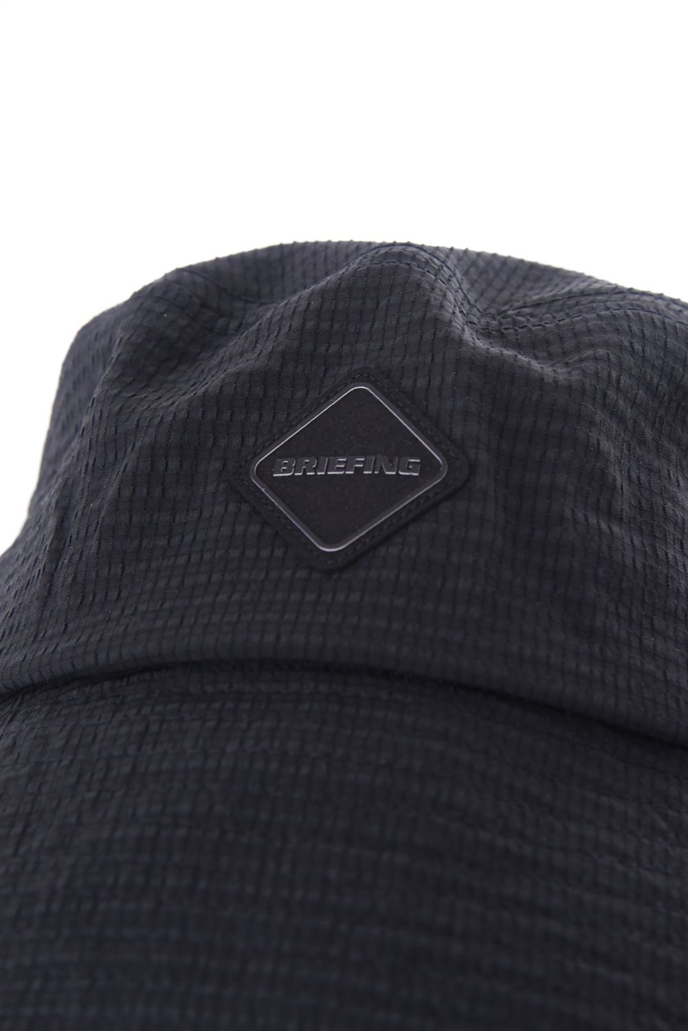 【26SS】【レディース】 WOMEN'S SEERSUCKER CORD STRAP WIDE HAT / シアサッカー コードストラップ付き バケットハット (ブラック)