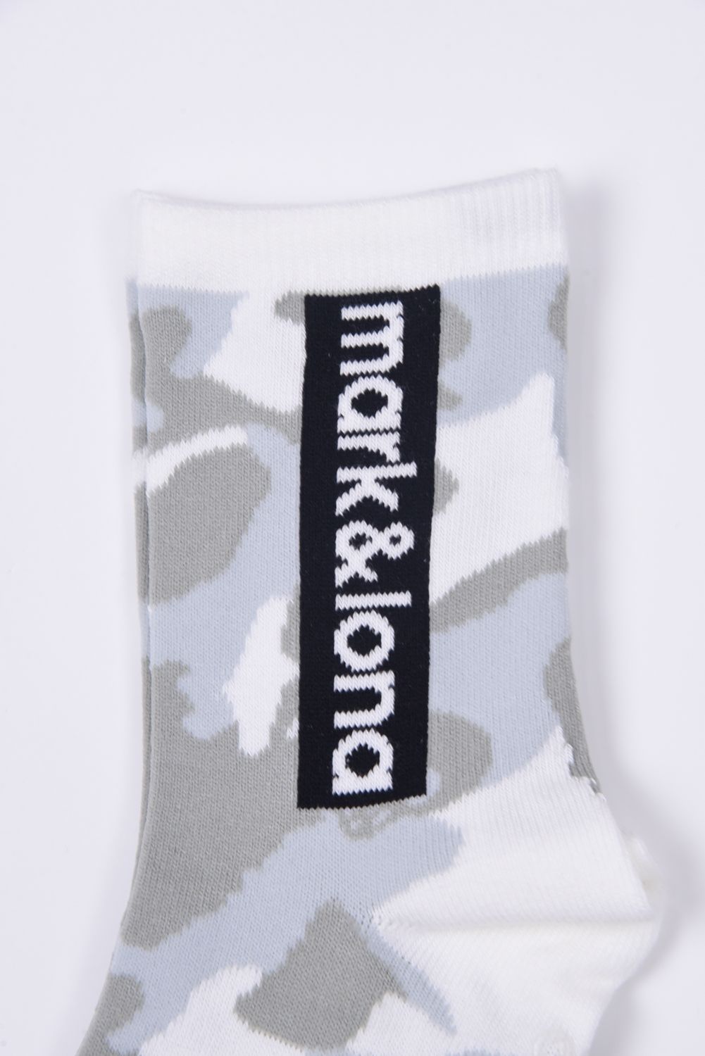 【2026SS 木村拓哉さん着用 VOL.1】 GAUGE CAMO ESSENTIAL CREW SOCKS / オリジナルカモジャカード ボックスロゴ クルーソックス (ホワイト)