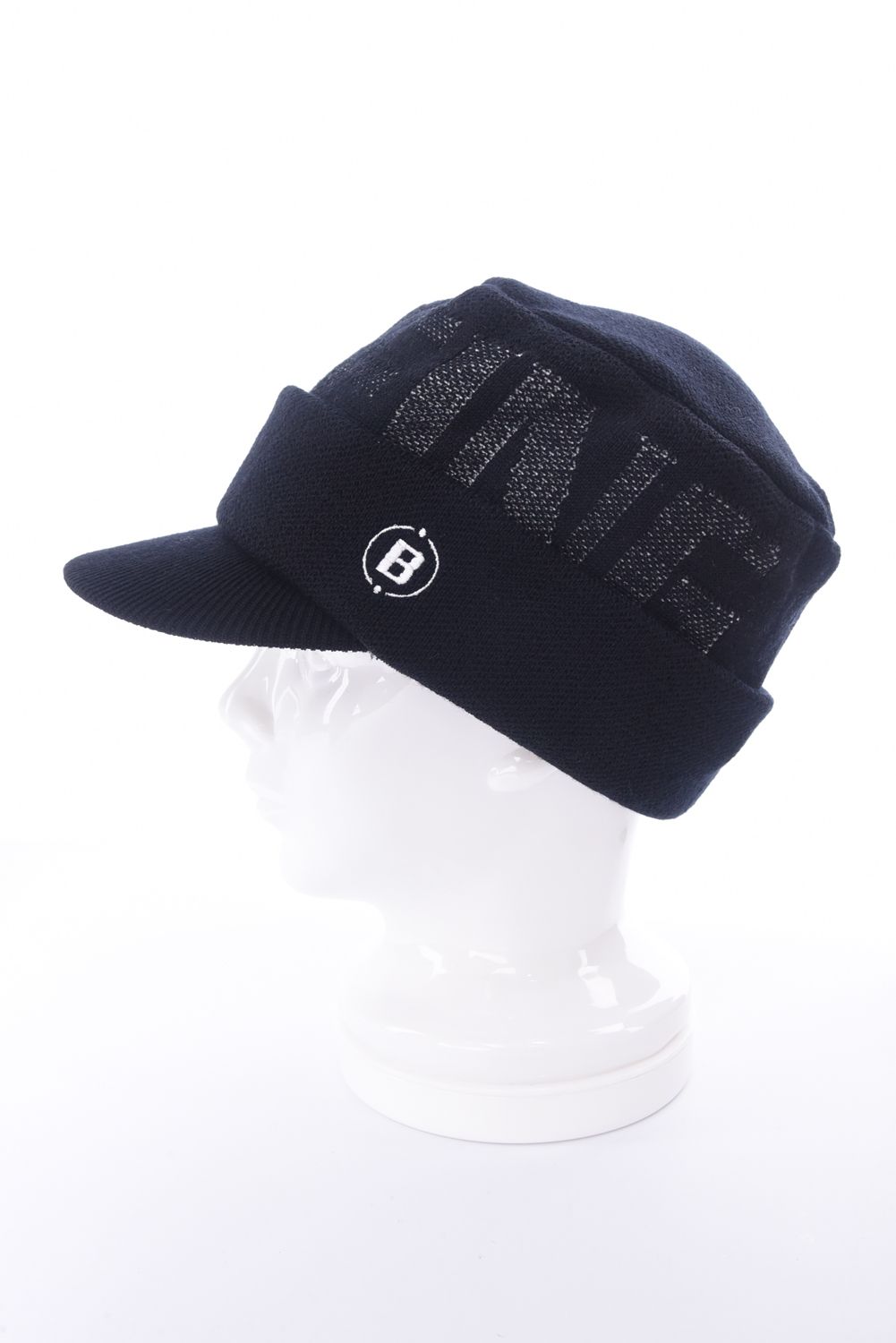 MS WR WOOL KNIT WORK CAP / ブランドロゴジャカード ニットワークキャップ (ブラック)