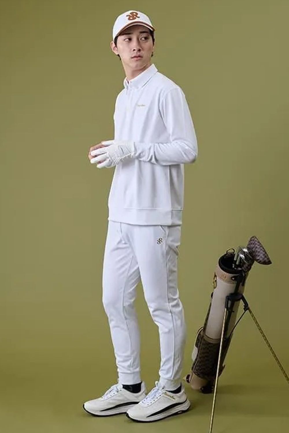 【26AW】 MENS GM JACQUARD POLO L/S / オリジナルテキスタイルジャガード 長袖 ボタンダウンポロシャツ (ホワイト)*