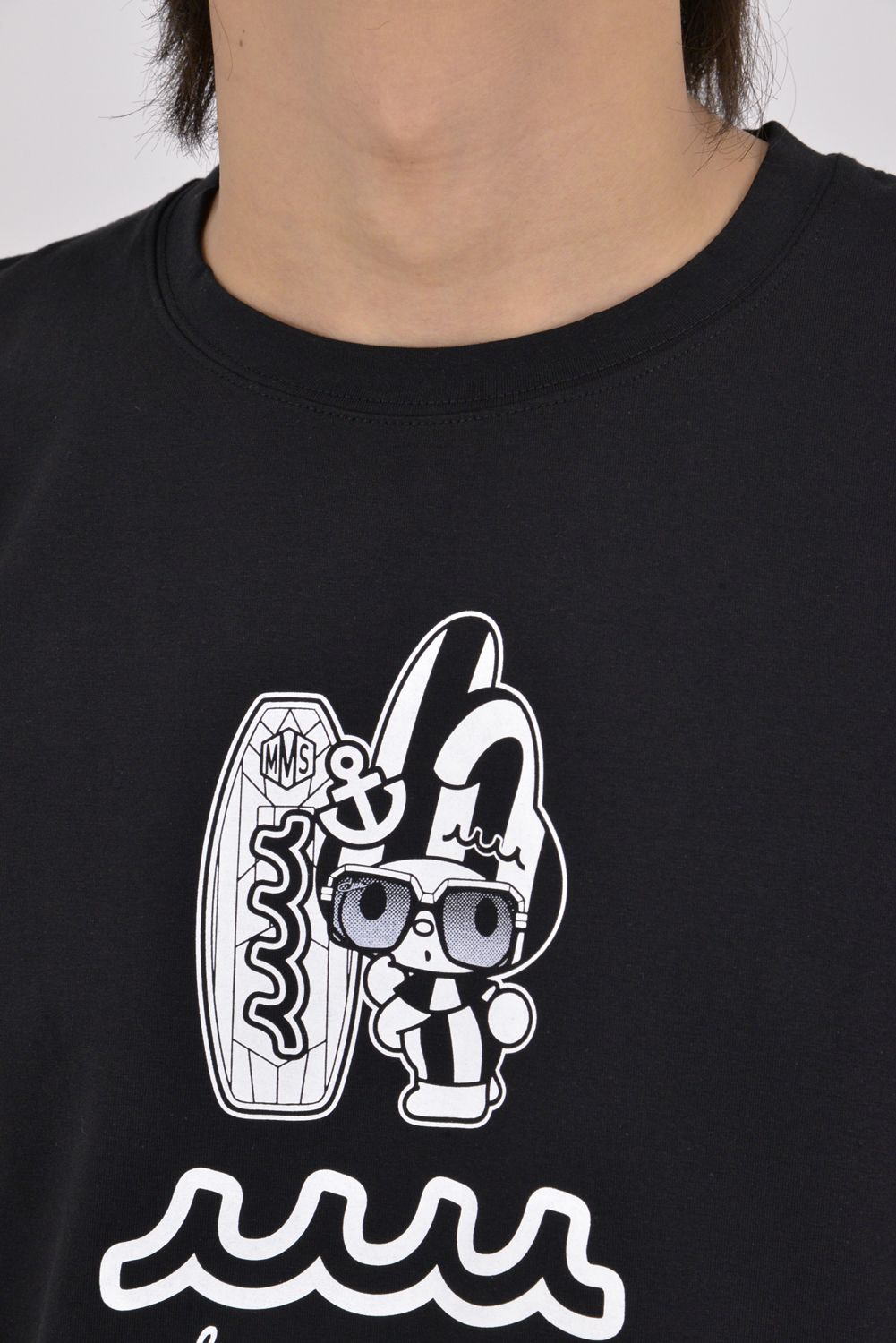 【26SS】 My Melody × muta MARINE SURFING ストレッチTシャツ / MyMelodyコラボレーション Tシャツ (ブラック)