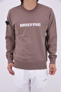 【26AW】 MEN’S PLANE KNIT CREWNECK / ブランドロゴ クルーネックニット (モカ)