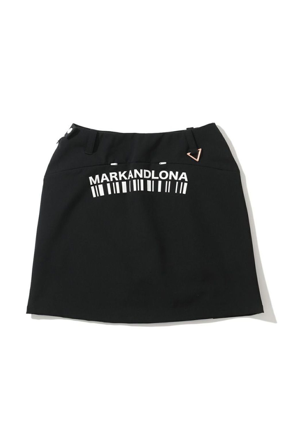 【レディース】 【CODE COLLECTION】 SKIRT / ツイルストレッチ CODEロゴプリント トラペーズスカート(インナーパンツ付き) (ブラック)