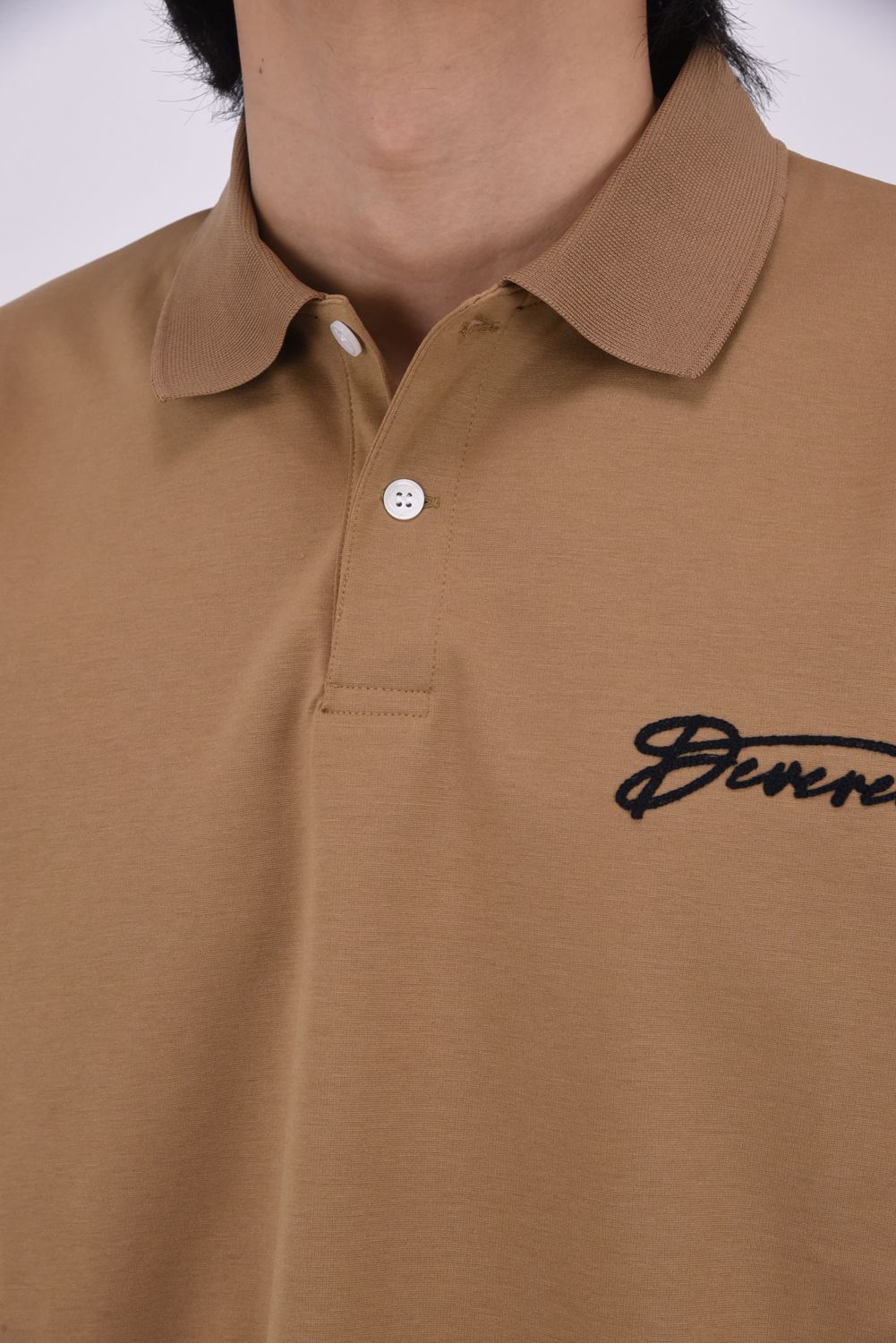 【26SS】 DVG OVER FIT POLO / バックプリント オーバーサイズ ポロシャツ (ウォルナット)