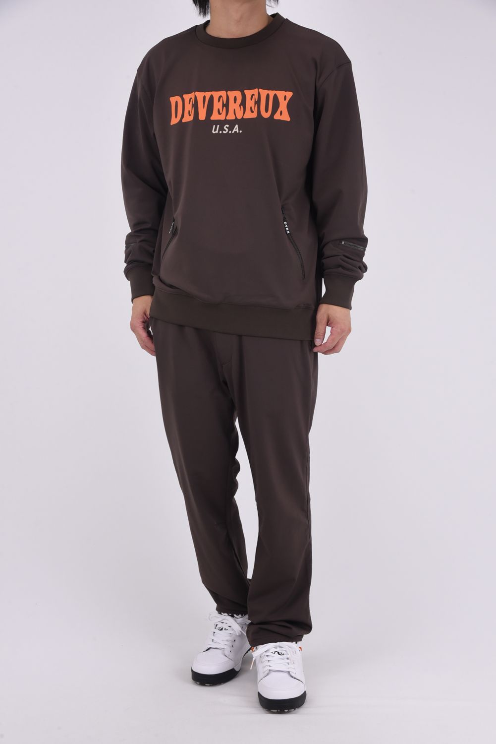 【25AW】 37.5SOUTHWEST bottoms / ブランドロゴ ロングパンツ (ブラウン)