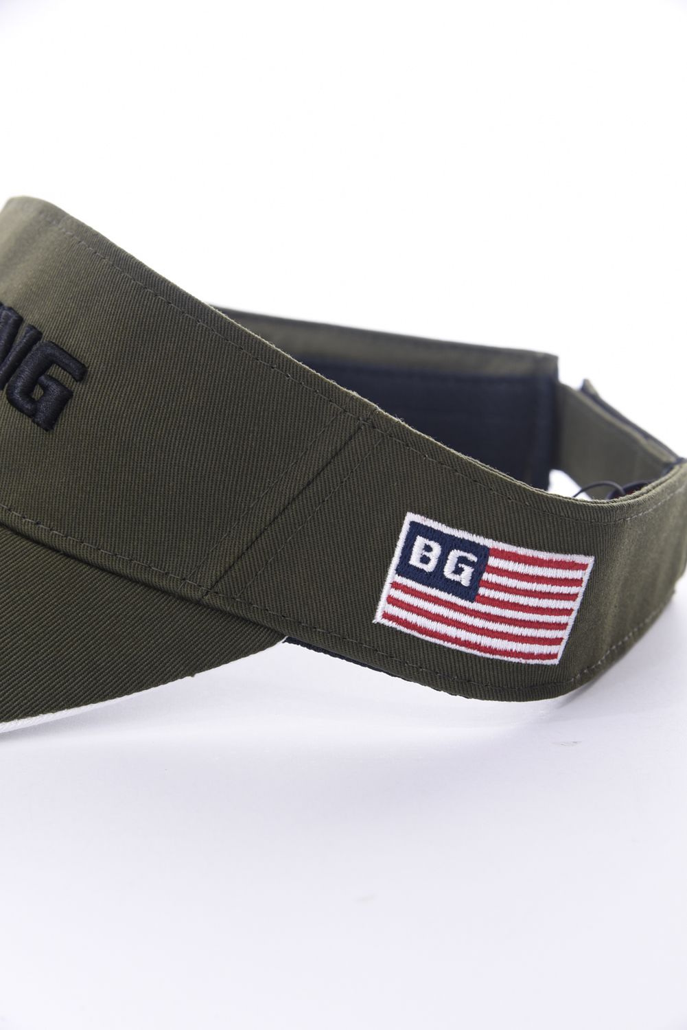 MENS BASIC VISOR / ロゴ刺繍 ベーシック サンバイザー オリーブ