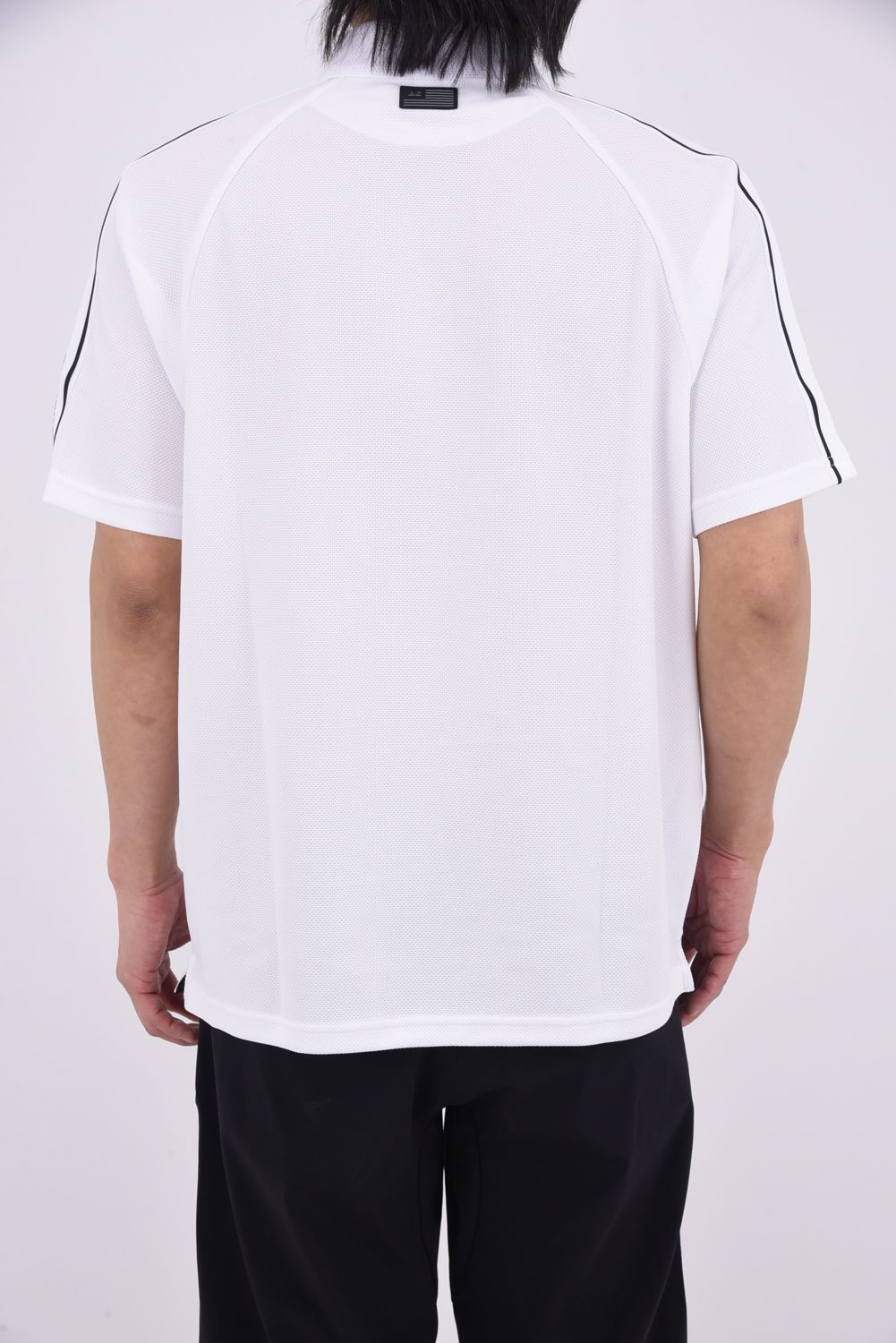【26SS】 MEN'S LINE POLO RF / カノコ生地 ラインロゴテープ リラックスフィット ポロシャツ (ホワイト)
