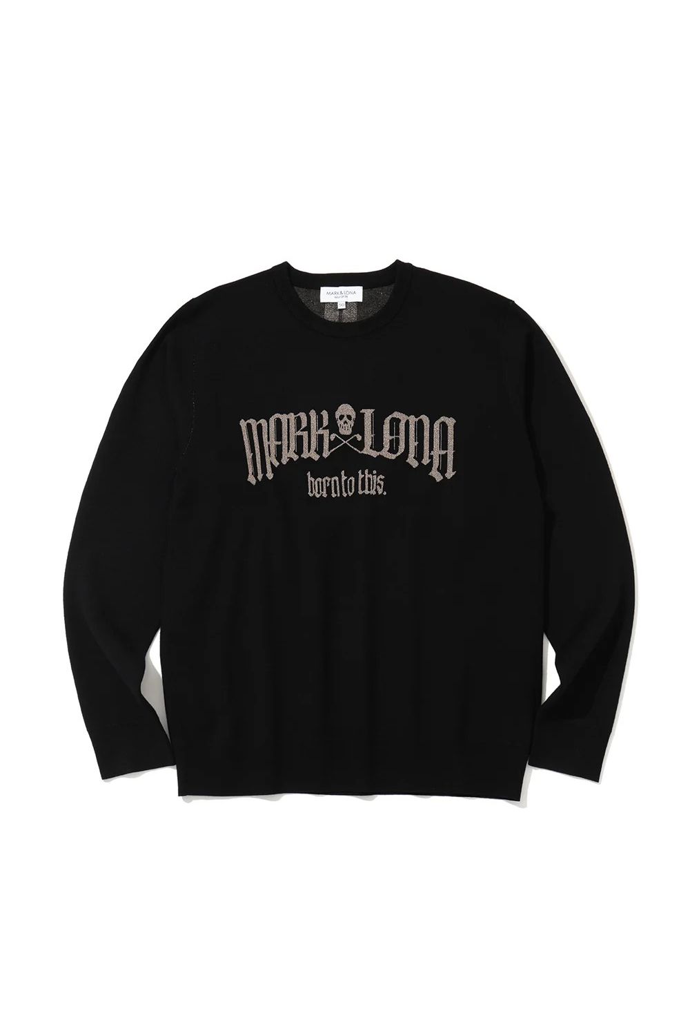 【26AW】 FRACTUR SHIMMER CREWNECK KNIT / ブラックレター ラメ糸ロゴジャガード クルーネックニット (ブラック)