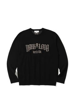 【26AW】 FRACTUR SHIMMER CREWNECK KNIT / ブラックレター ラメ糸ロゴジャガード クルーネックニット (ブラック)