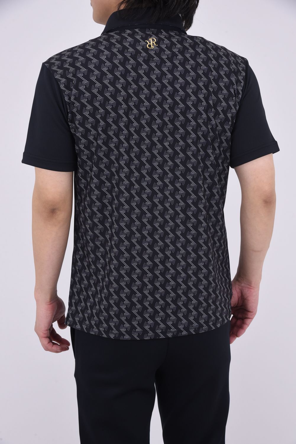 【25SS】 MENS GM BACK POLO SHIRT / GMプリント ポロシャツ (ブラック)*