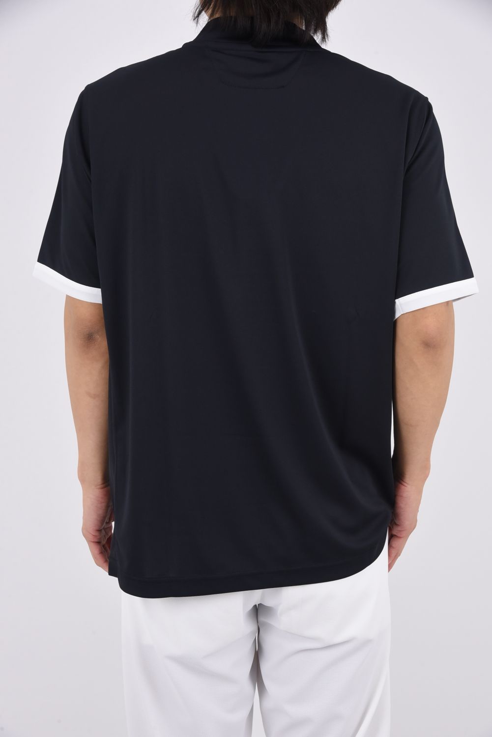 【26SS】 SLEEVE LINE MOCK TEE / モックネックTシャツ (ブラック)