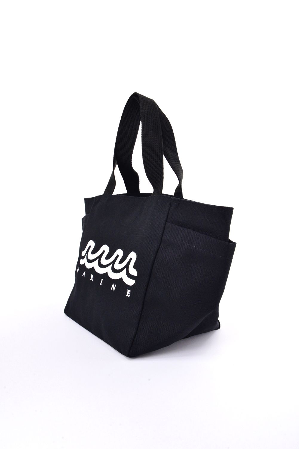 【26SS】 WAVE LOGO ECO BAG / ウェーブロゴ コットンエコバッグ (ブラック)