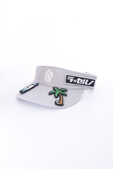 VELCRO VISOR / ブランドロゴ 刺繍 サンバイザー (グレー)