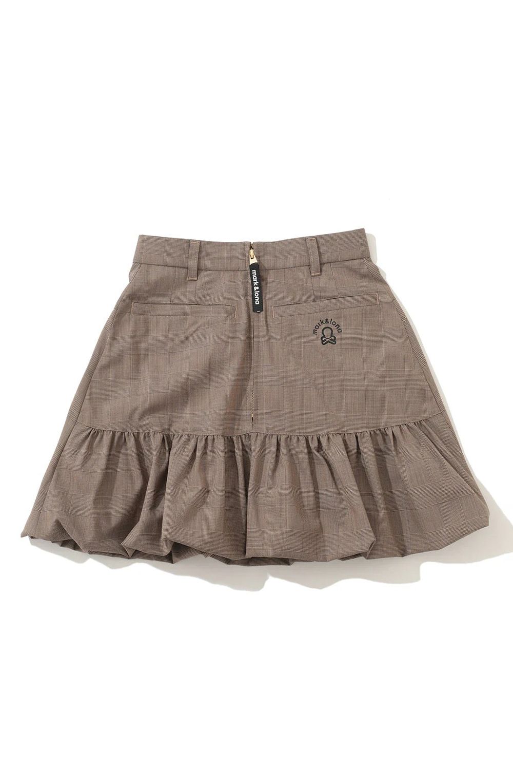 【2025AW】【レディース】 LUMINOUS GLEN BALLOON SKIRT / グレンチェック バルーンスカート (インナーパンツ付き) (ブラウン)