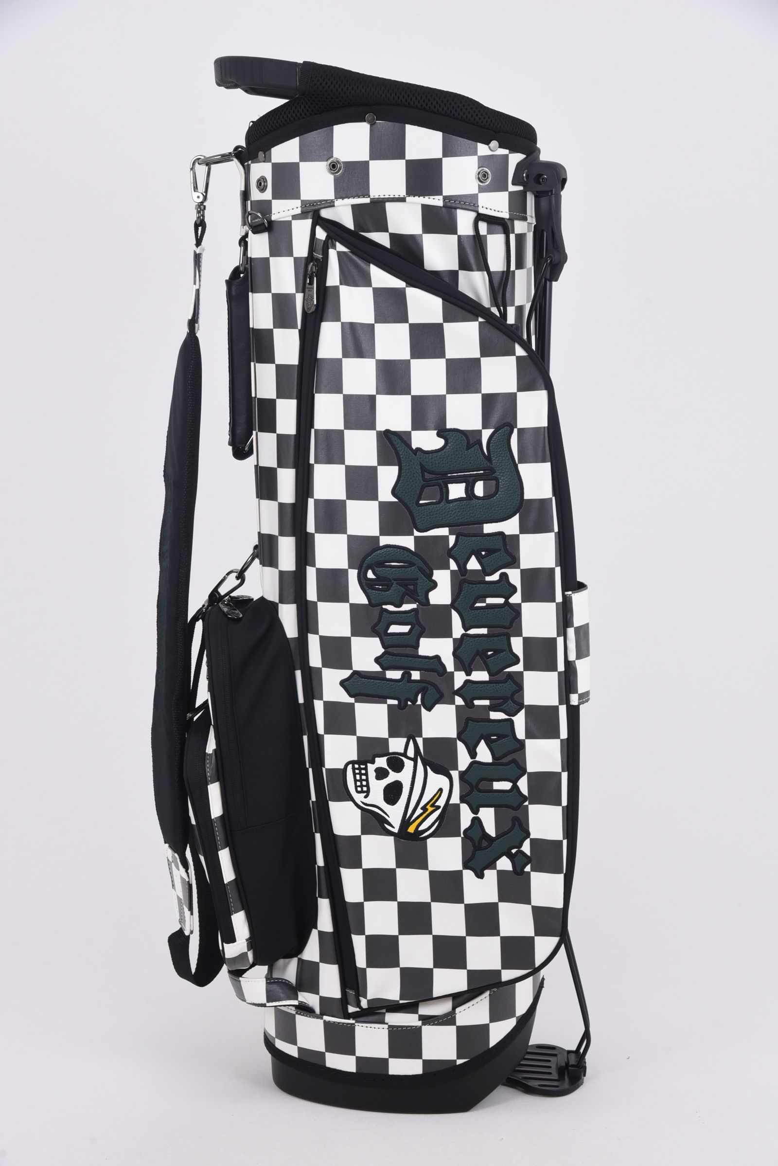 【銀行振込・代金引換不可】【返品・交換不可】 ALL CHECKER CADDIE BAG / 総チェック柄 スタンドタイプ キャディバッグ (ホワイト)