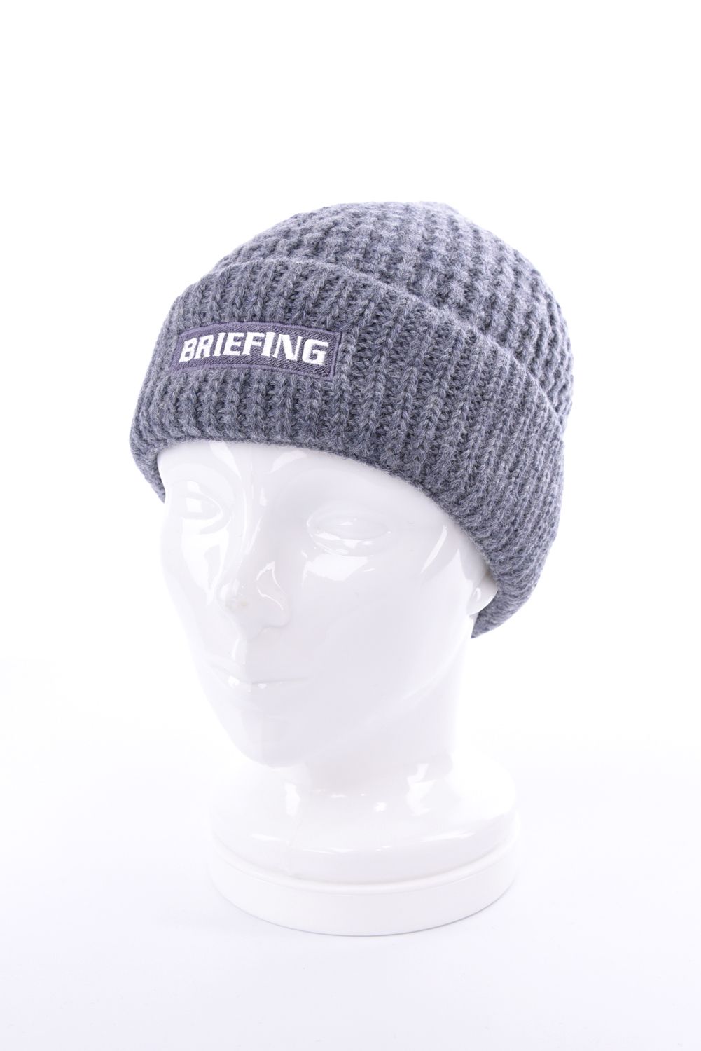 【26AW】 MEN’S WR WOOL KNIT BEANIE / ブランドロゴパッチ リブ編みニットビーニー (グレー)