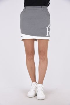 【レディース】 SKIRT / 113ロゴ インナー付き スカート (グレー)