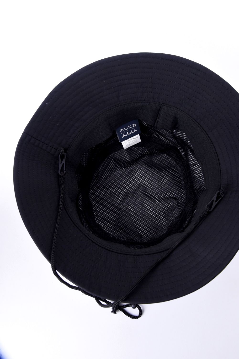REIN BUCKET HAT / 防水 ロゴ バケットハット (ブラック)