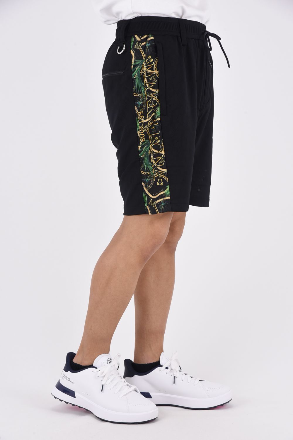【2026SS 木村拓哉さん着用 VOL.7】 PANTERA AIR MESH SHORTS / レオパードパターンメッシュ ショートパンツ (ブラック)